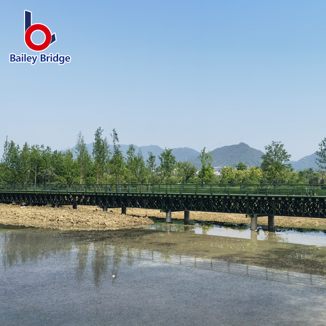 Ponte de construção metálica ponte pedestre de aço provisória Bailey Bridge