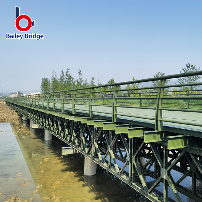 Ponte de construção metálica ponte pedestre de aço provisória Bailey Bridge