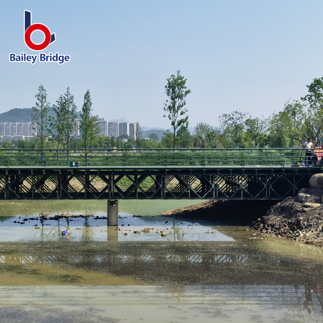 Ponte de construção metálica ponte pedestre de aço provisória Bailey Bridge