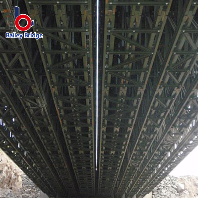 Ponte pedonal temporária por atacado de alta segurança e alta carga de aço Bailley Truss Bridge