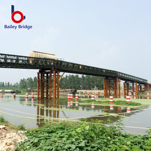 Ponte pedonal temporária por atacado de alta segurança e alta carga de aço Bailley Truss Bridge