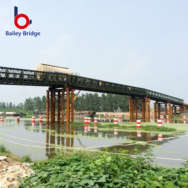 Ponte pedonal temporária por atacado de alta segurança e alta carga de aço Bailley Truss Bridge