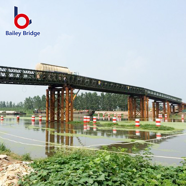 Ponte pedonal temporária por atacado de alta segurança e alta carga de aço Bailley Truss Bridge