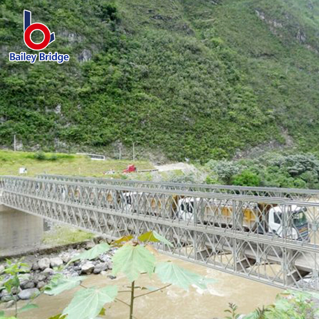 Ponte de aço provisória de alta segurança com capacidade de carga por atacado da ponte Bailey