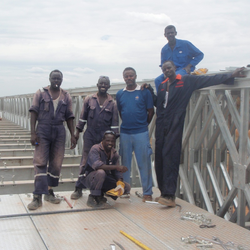 Ponte de aço temporária pré -fabricada a ponte de treliça de aço compacta
