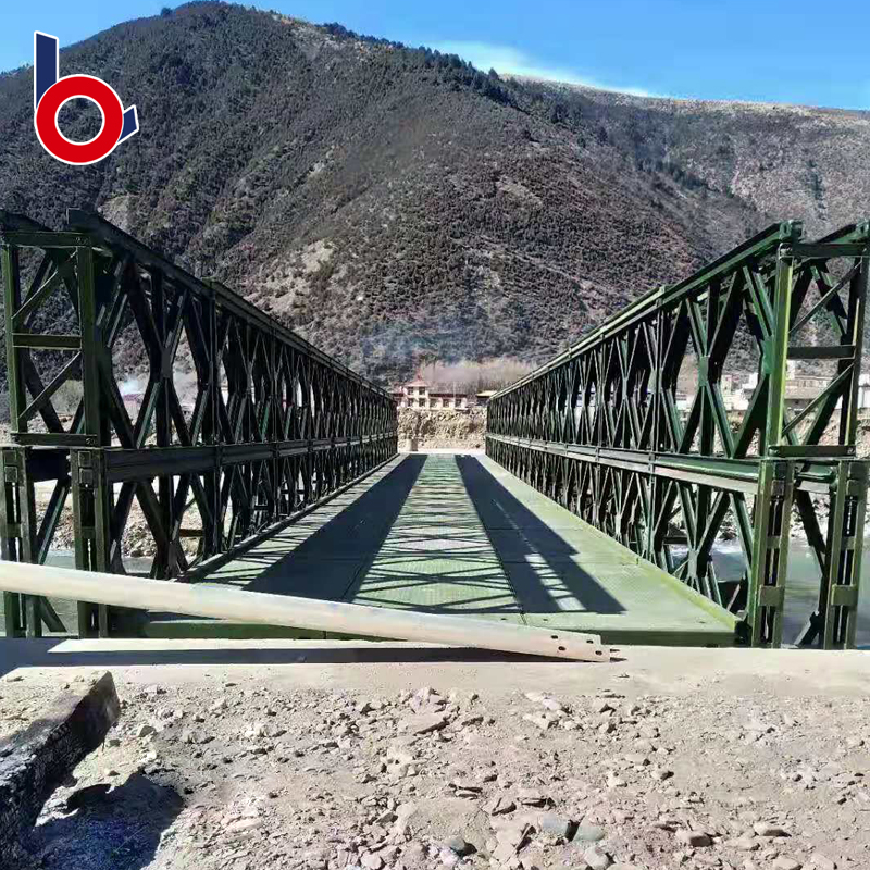 Uma ponte de aço de Bailey aço pré-fabricada de 48m em Xinjiang China