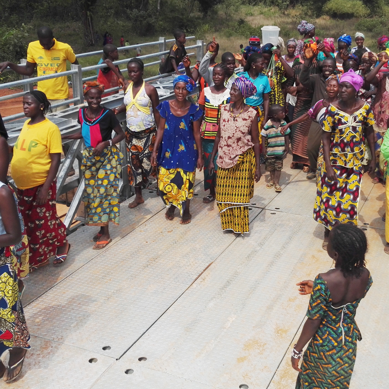 Bailey Bridge (CB-200, pistas duplas) para o Departamento de Construção, Condado de Guan, Cidade de Liaocheng, província de Shandong