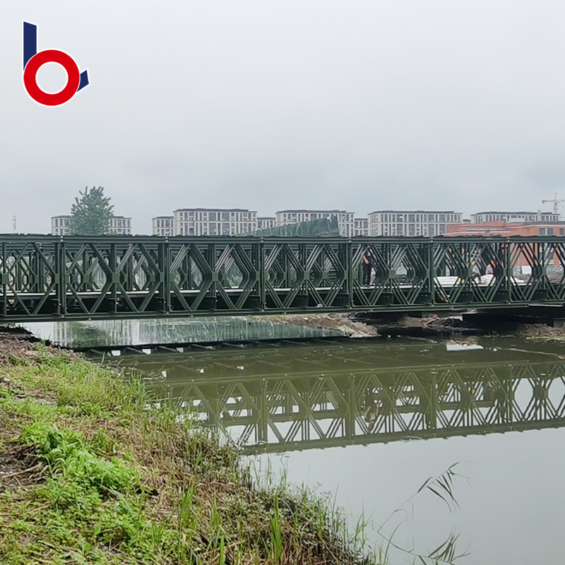 Componentes novos da ponte da construção de aço de Bailey da fabricação provisória do baixo custo