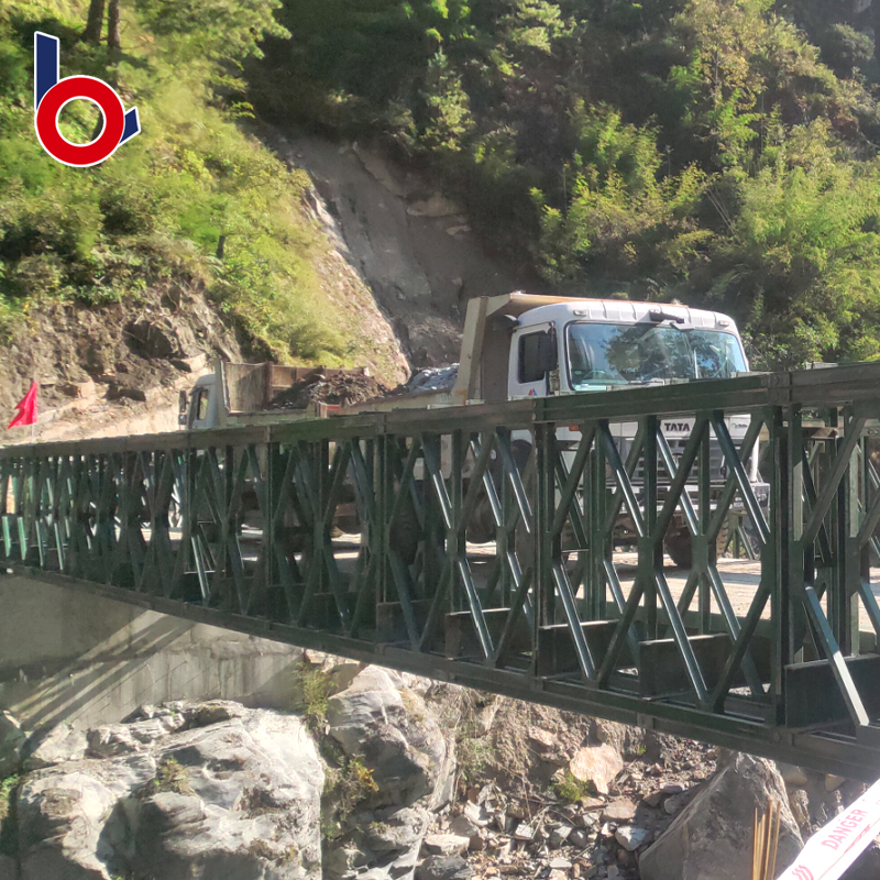 Ponte de construção de aço Bailey pré-fabricada de longa vida útil