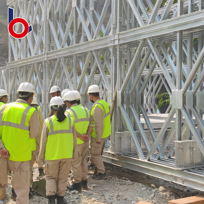 Preço da fábrica Puente Bailey Foundation China Fornecedor temporário Ponte de aço temporário