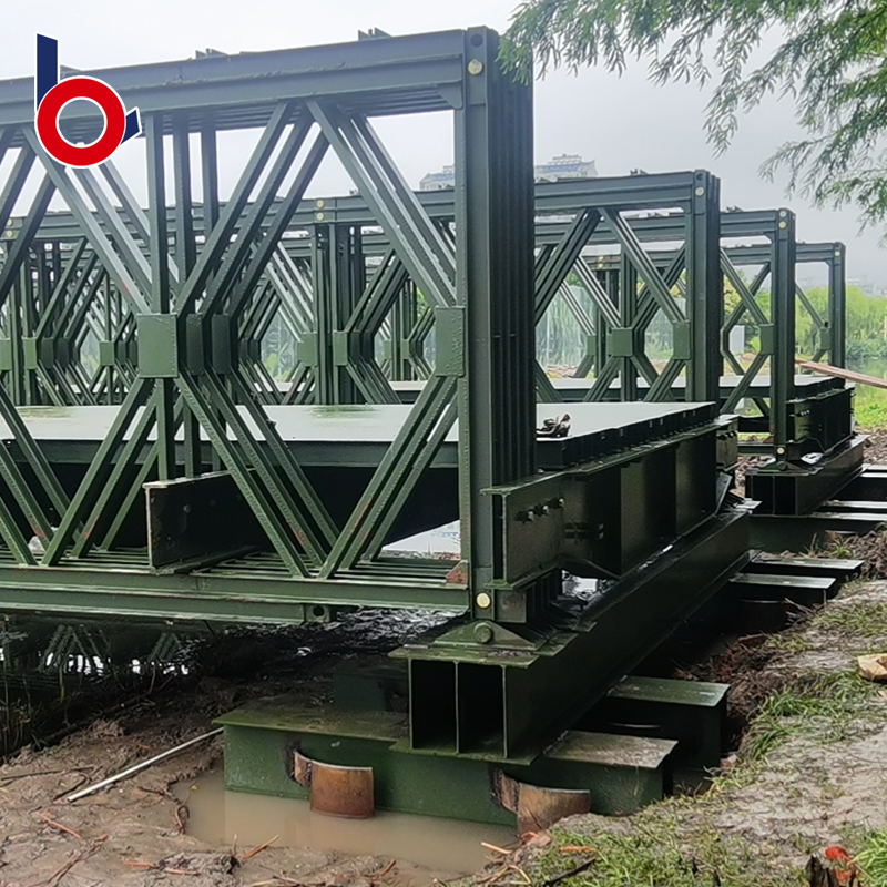 Componentes novos da ponte da construção de aço de Bailey da fabricação provisória do baixo custo