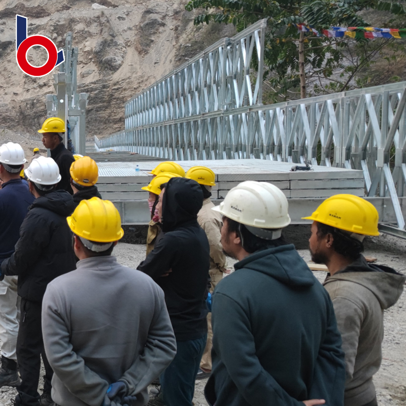 Preço da fábrica Puente Bailey Foundation China Fornecedor temporário Ponte de aço temporário