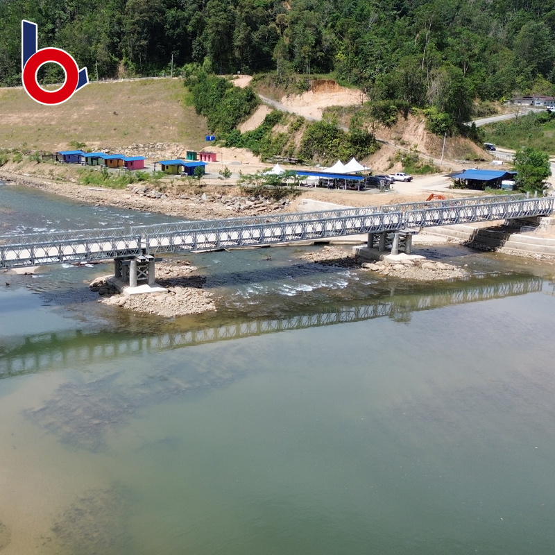 Entregue e construiu com sucesso um projeto CB200 Bailey Bridge na Malásia