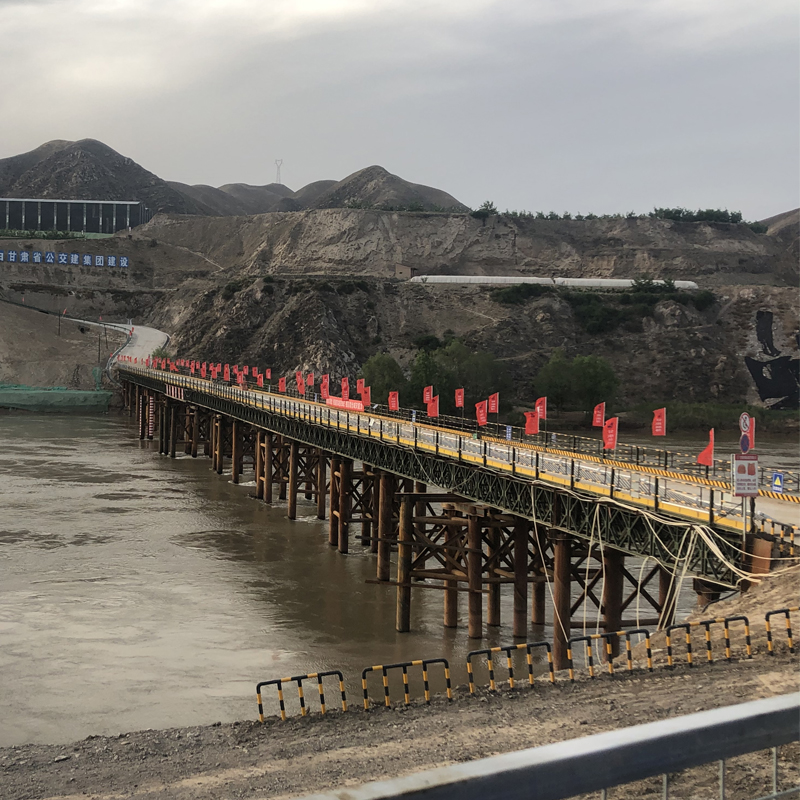 Bailey Bridge (HD-321, TSR) a uma ponte de pedestres pré-fabricada em 42m em Liaocheng, cidade, província da cidade de Shandong