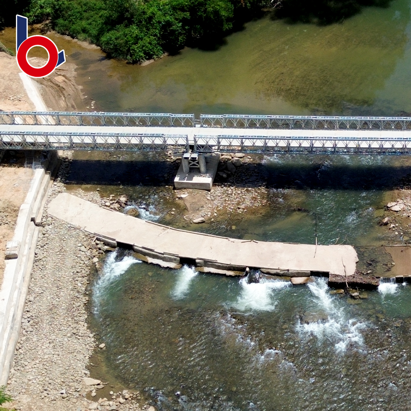 Entregue e construiu com sucesso um projeto CB200 Bailey Bridge na Malásia