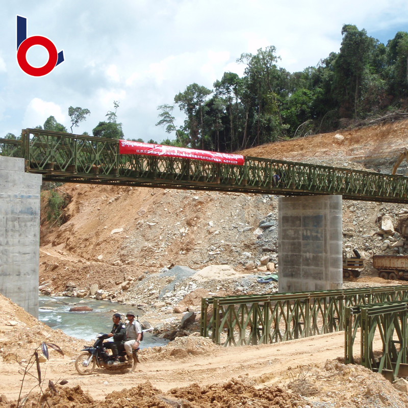 Ponte provisória de aço com design modular