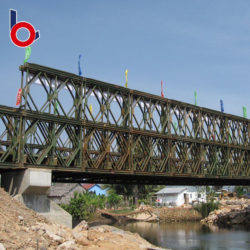 Ponte provisória de aço com design modular