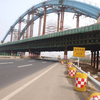 Ponte pedestre de Bailey na cidade de Nanchang, província de Jiangxi